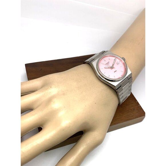 Tissot PRX Women's Watch Swiss Quartz Pink Dial Silver Steel 35mm T1372101133100 - Picture 5 of 15